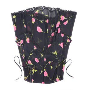 SOLD - Vintage Betsey Johnson New York Floral Mesh Sheer Midi Dress 6